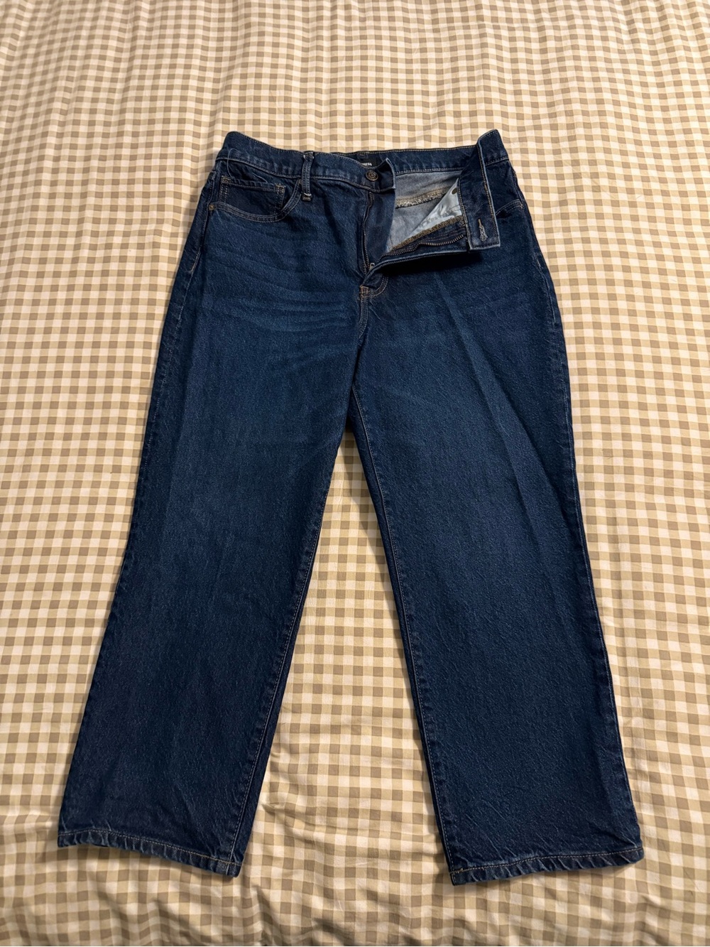 Express High Rise Straight Ankle Jeans - Picture 3 of 4